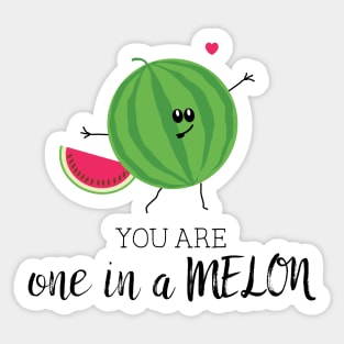 You Are One in a Million Watermelon Fruit Pun Sticker